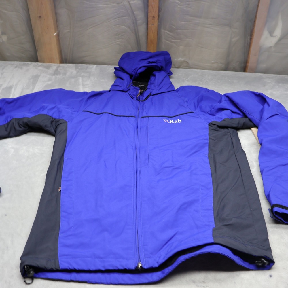 Rab Trail Jacket Men Medium Blue Vapour Rise Pertex Equilibrium Full Zip Outdoor